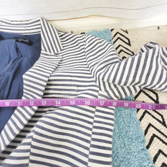 MADEWELL NAVY STRIPED BLAZER, SZ 2 - Picture 12 of 13
